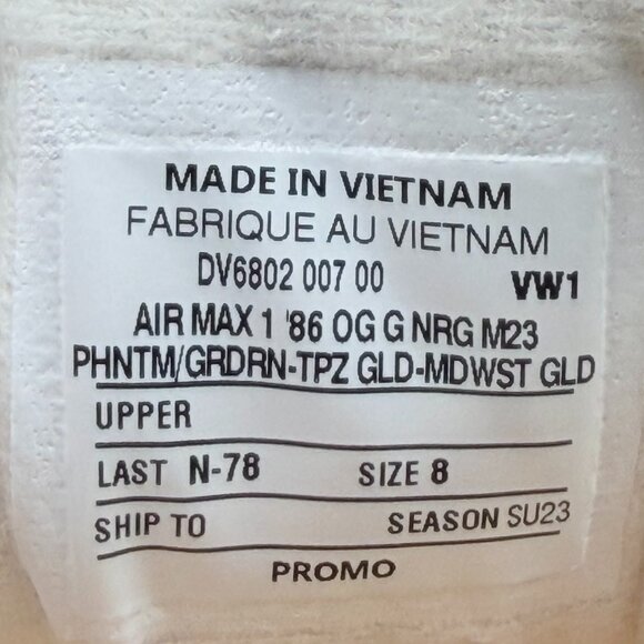 Nike Air Max 1 '86 OG Golf NRG 'Big Bubble - Always Fresh' - SAMPLE - Picture 2 of 11